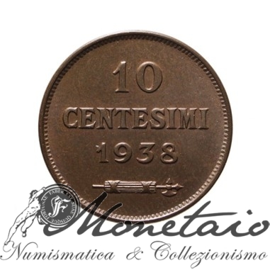 10 Centesimi 1938 2° Tipo