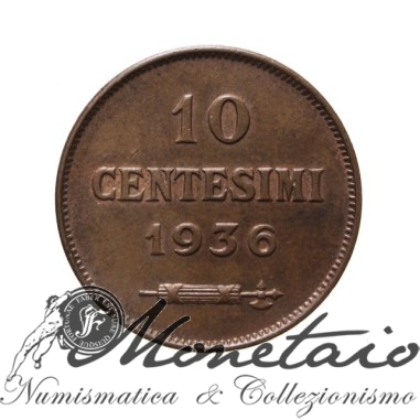 10 Centesimi 1936 2° Tipo