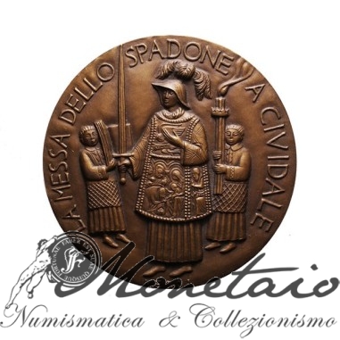 Medaglia Circ.Numis.Triestino 1975 La messa dello spadone a Cividale