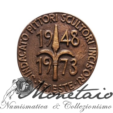 Medaglia Comm. 1973 Sindacato Pittori Scultori Incisori Trieste
