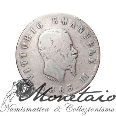 2 Lire 1863 "Stemma" Napoli