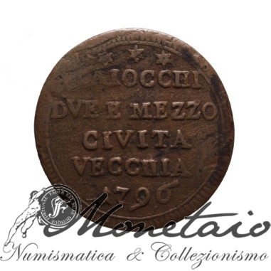 Sanpietrino da 2 e 1/2 Baiocchi 1796