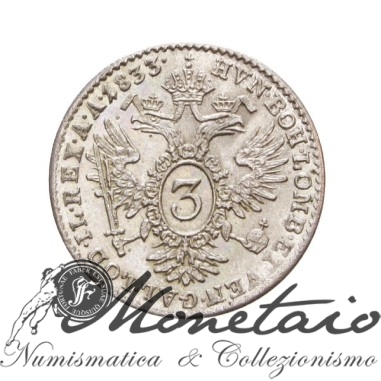 3 Kreuzer 1833 A
