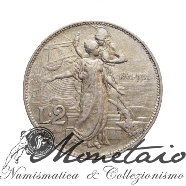 2 Lire 1911 "Cinquantenario"