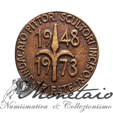 Medaglia Comm. 1973 Sindacato Pittori Scultori Incisori Trieste