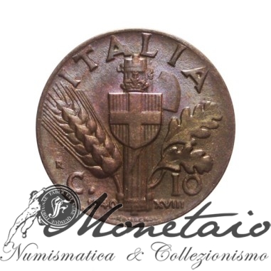 10 Centesimi 1940 "Impero" del 2° Tipo