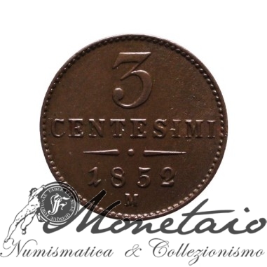 3 Centesimi 1852 M