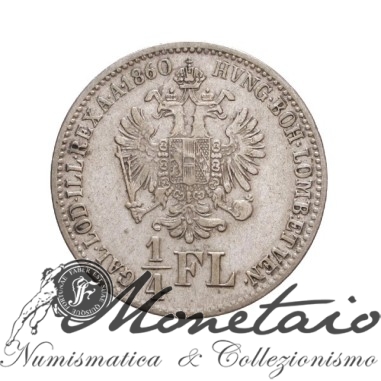 1/4 Fiorino 1860 Francesco Giuseppe I