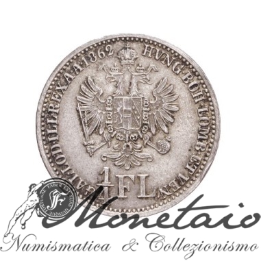 1/4 Fiorino 1862 A Francesco Giuseppe I