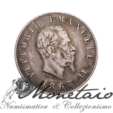 2 Lire 1863 "Stemma" Napoli