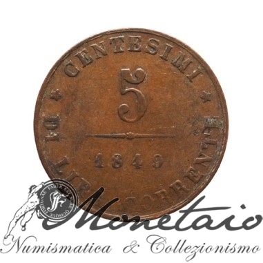 5 Centesimi 1849