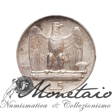 5 Lire 1930 "Aquilotto" D/Bordo Largo