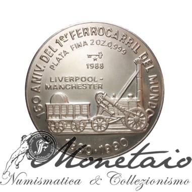 20 Pesos 1988 "First Railroad"