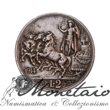 2 Lire 1914 "Quadriga Briosa"