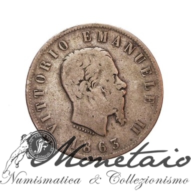 2 Lire 1863 "Valore" Torino