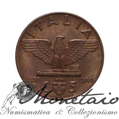 5 Centesimi 1938 "Impero" del 1° Tipo