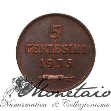 5 Centesimi 1935 2° tipo