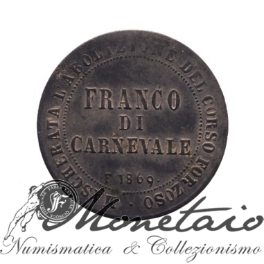 Gettone Carnevale 1869 - Vittorio Emanuele II