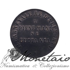 Gettone Carnevale 1869 - Vittorio Emanuele II 2