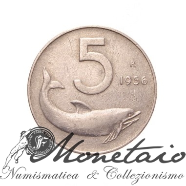 5 Lire 1956 "Delfino"