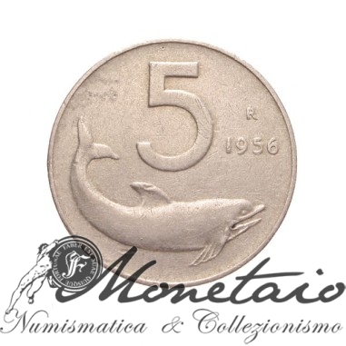 5 Lire 1956 "Delfino"