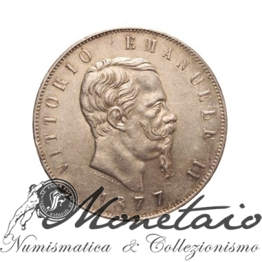 5 Lire 1877 2° Tipo Roma