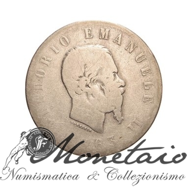 2 Lire 1863 "Valore" Torino
