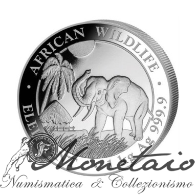 2000 Schillings 2017 Elephant 1kg Ag 999.9