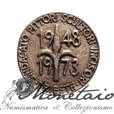 Medaglia Comm. 1973 Sindacato Pittori Scultori Incisori Trieste