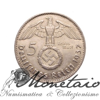 5 Reichsmark 1937 F