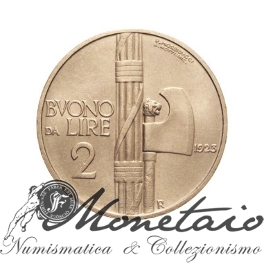 Buono da 2 Lire 1923 "Fascio"