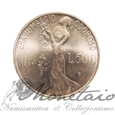 500 Lire 1987 "Giacomo Leopardi"