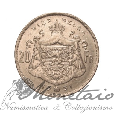 4 Belga/20 Francs 1934 - Albert I