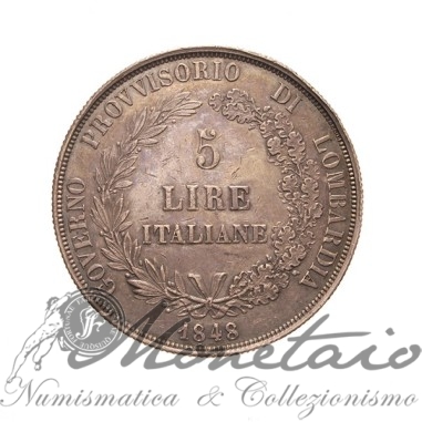 5 Lire 1848 Milano