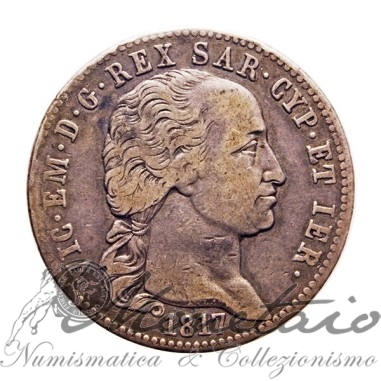 5 Lire 1817 - Vittorio Emanuele I
