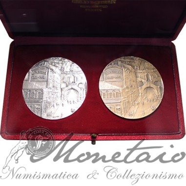 Dittico Medaglie Centenario "Il Piccolo" 1981...