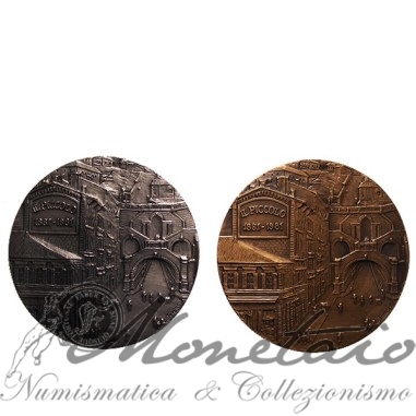 Dittico Medaglie Centenario "Il Piccolo" 1981 Trieste