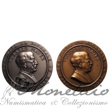 Dittico Medaglie Centenario "Il Piccolo" 1981...