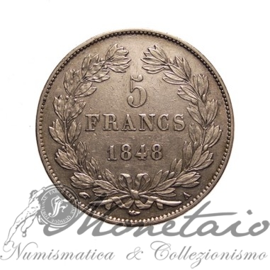 5 Francs 1848 A - Louis Philippe I