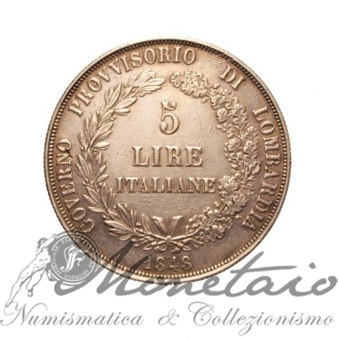 5 Lire 1848 Milano