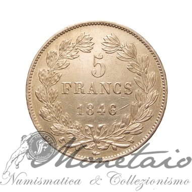 5 Francs 1846 W - Louis Philippe I