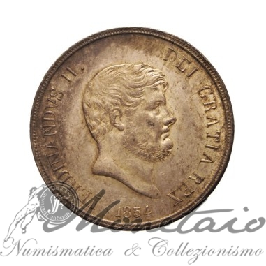 Piastra 120 Grana 1854 6° Tipo - Ferdinando II di Borbone