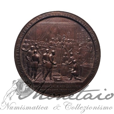 Medaglia 1850 "Posa I pietra ferrovia Meridionale"