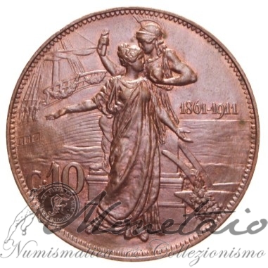 10 Centesimi 1911 Cinquantenario