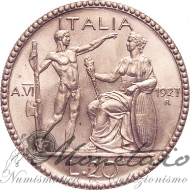 20 Lire 1927 VI "Littore"