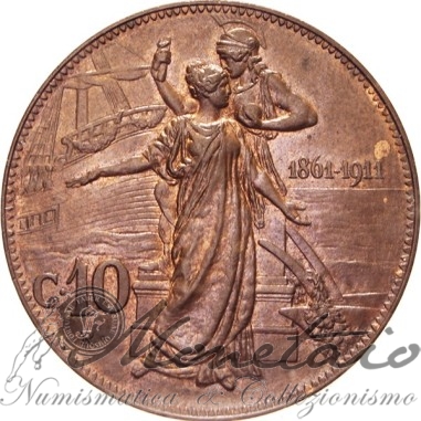10 Centesimi 1911 Cinquantenario