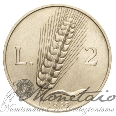 2 Lire 1946 "Spiga"