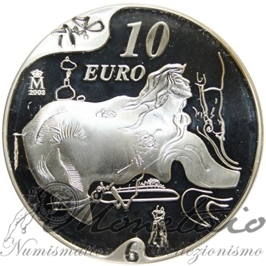 Spagna 10 Euro 2004 "El gran masturbador" Dalì