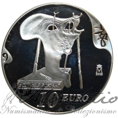 Spagna 10 Euro 2004 "Autorretrato" Dalì