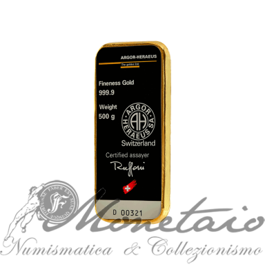 GoldBar 500g Argor-Heraeus